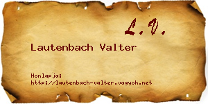 Lautenbach Valter névjegykártya
